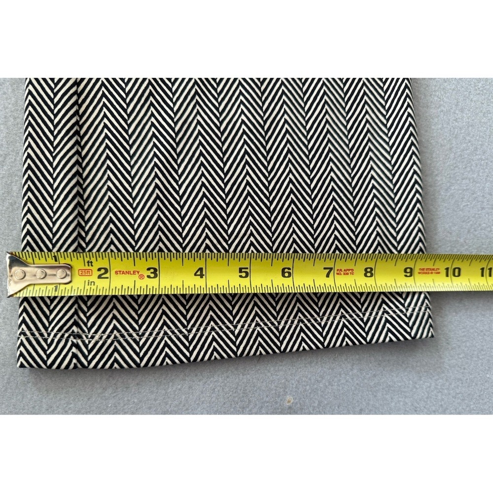 J McLaughlin Carmel Catalina Cloth Pants Black Chevron Wide Straight Leg Size S - Picture 7 of 15